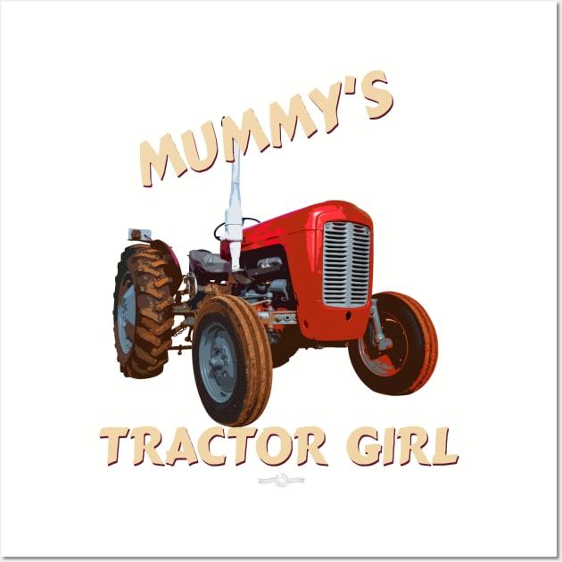 Mummy's tractor girl Wall Art by seadogprints